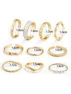 10pcs Faux Pearl Decor Ring
