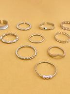10pcs Faux Pearl Decor Ring