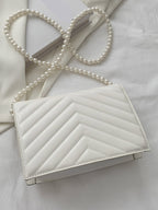 Beaded Chevron Square Bag