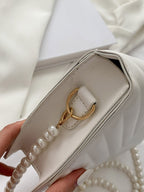 Beaded Chevron Square Bag