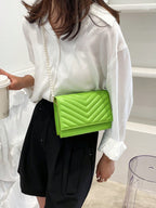 Beaded Chevron Square Bag