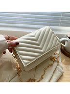 Beaded Chevron Square Bag